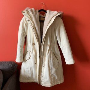 Chic Massimo Duty Winter Coat, Ivory Size S